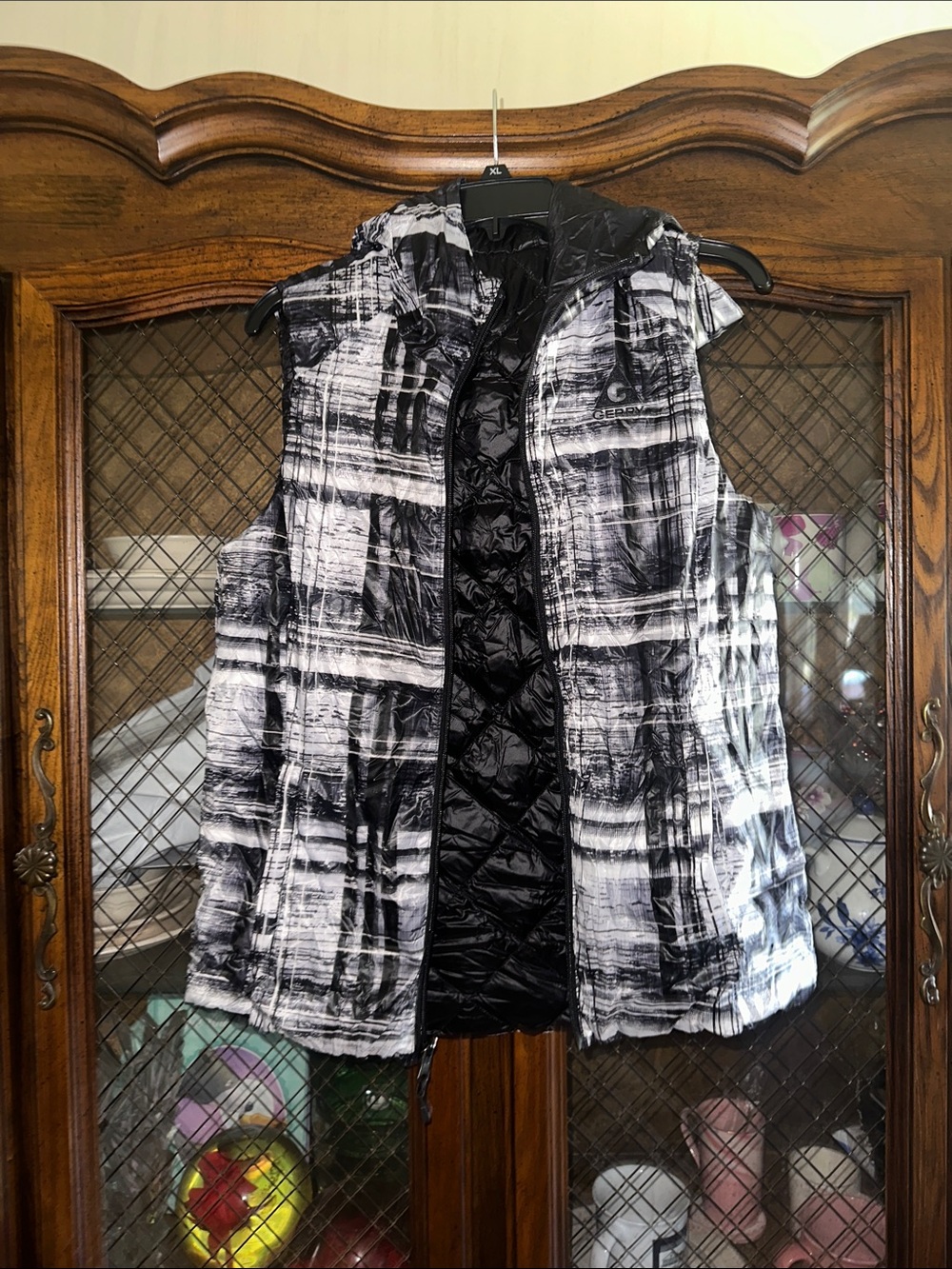 Gerry Weber Black & White Hooded Quilted Vest
